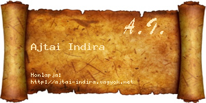 Ajtai Indira névjegykártya